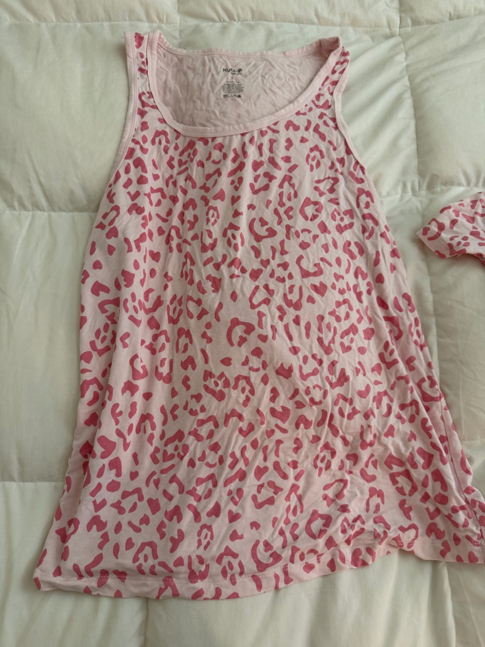Kyte BABY Pink Sakura Leopard-Print Sleep Dress